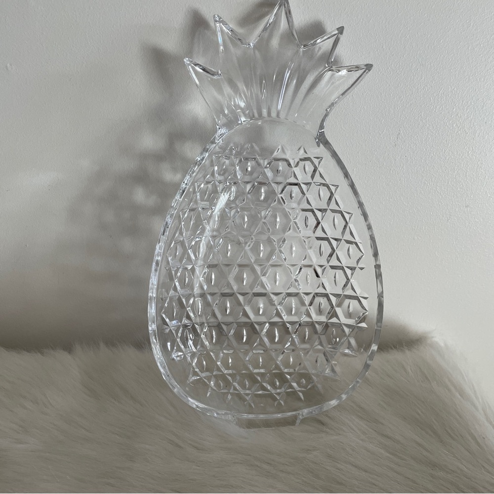 Vintage Crystal Pineapple oversized serving dish